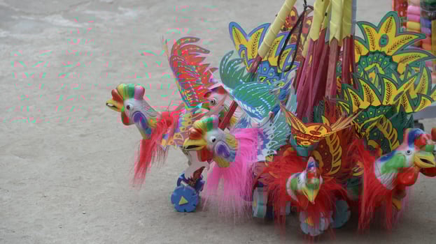the Chinese new year souvenir, Chinese New Year Celebration in Palembang, Indonesia. photo