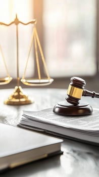 gavel rests on legal documents symbolizing law and justice, highlighting importance of legislation and court proceedings in legal matters photo