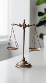 classic legal scale symbolizes justice and fairness in court of law, reflecting importance of legislation and legal proceedings photo
