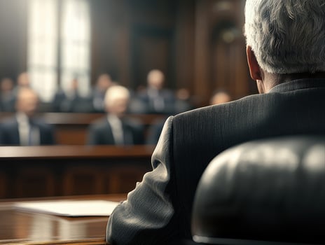 courtroom setting highlights serious nature of legal proceedings where lawyer presents case, emphasizing importance of legislation and court photo