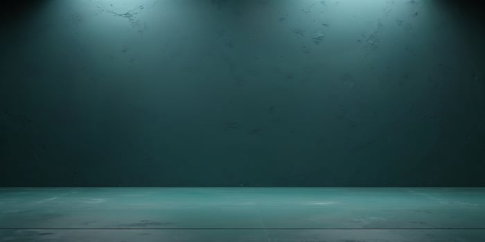 Dark Teal Textured Wall and Floor Background Studio. photo