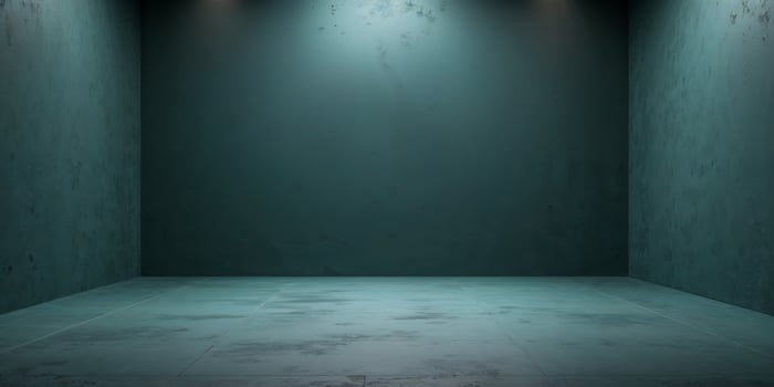 An empty room with a spotlight on the wall photo