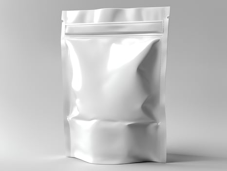 Flexible Stand Up Pouch Mockup for Custom Branding and Packaging Design photo