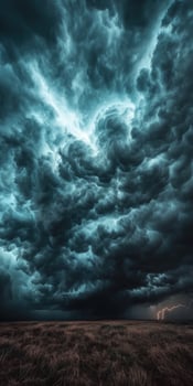 Storm clouds over the prairie photo