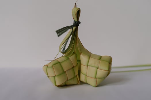 Ketupat Celebration, Two Traditional Rice Cakes for Festive Occasions photo