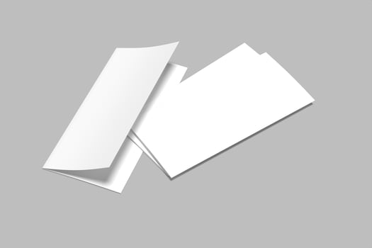 blank trifold brochure mockup photo