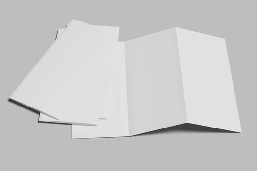 tri fold brochure blank mockup new photo