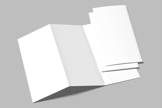 Trifold brochure blank mockup modern photo