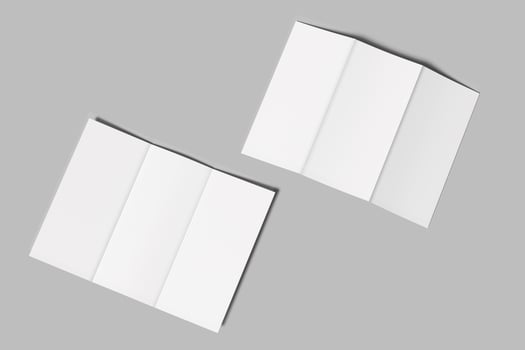 trifold brochure blank mockup design photo