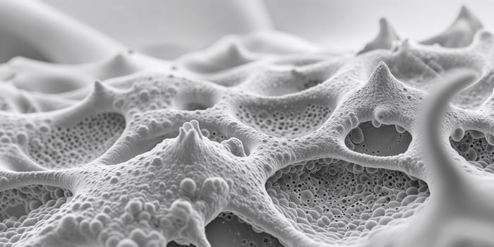 A close up of a white substance photo