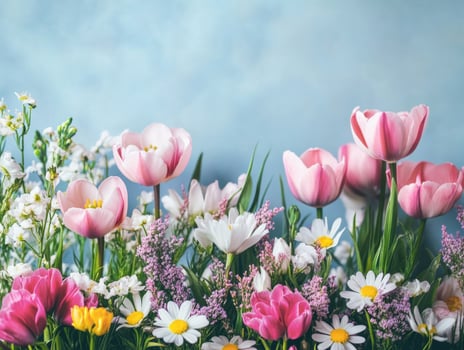 Vibrant floral arrangement featuring pink and white blossoms photo