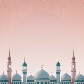 Pastel Mosque in Dawn Light photo