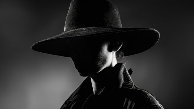The mysterious hat silhouette photo