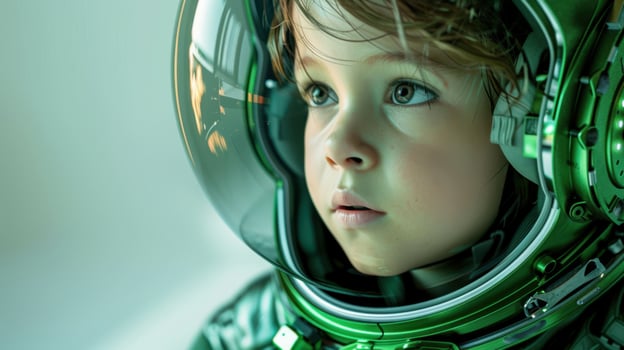 The Child in Astronaut Helmet photo