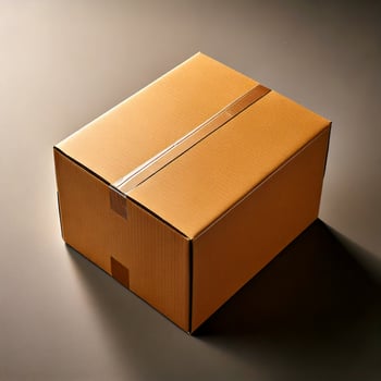 Blank cardboard box subtle shadow photo