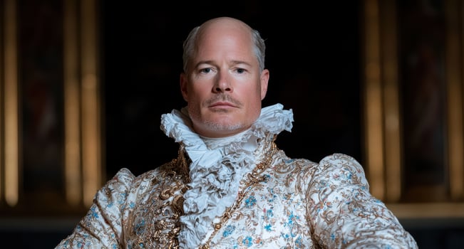 Portrait of a man in a historical costume. photo