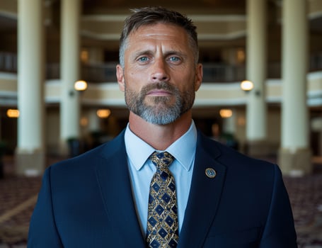Professional man in a suit and tie photo
