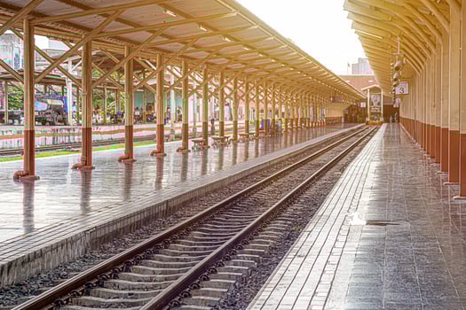 Chiang Mai, Thailand The platform of the Chiang Mai Railway Station located in Chiang Mai, Thailand. photo