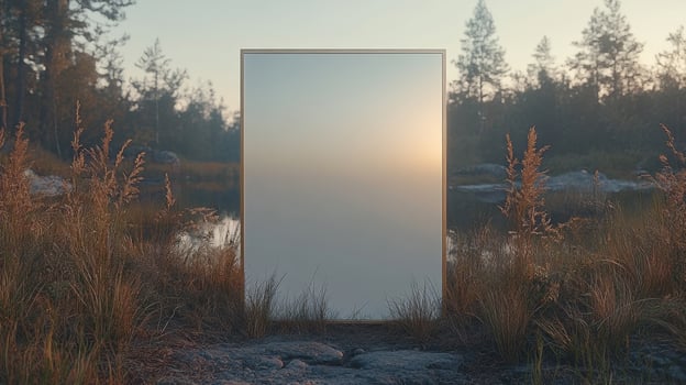 Tranquil Sunset, A Blank Canvas in Nature's Embrace photo