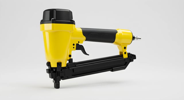 Nail Gun in Yellow and Black Isolated on a White Background photo