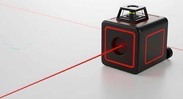 Laser Level Projecting Red Lines for Accurate Measurement and Alignment photo