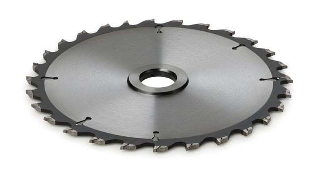 Circular Saw Blade Close Up Precision Cutting Tool for Woodworking photo