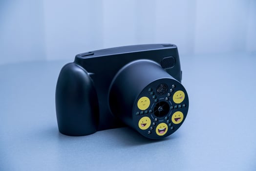 Portable refractor. device for children eye examination photo