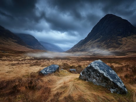 A stormy day in the highlands of scotland photo