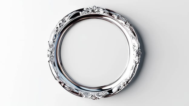 Elegant vintage silver picture frame with ornate design for home decor and art display photo
