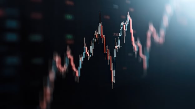 dynamic visualization of market trends showcasing volatility and price fluctuations photo