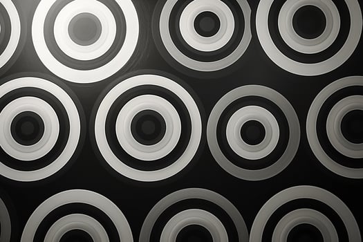 Abstract pattern featuring concentric circles in black, white, and gray tones. photo