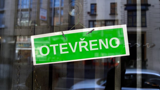 open sign in Czech photo