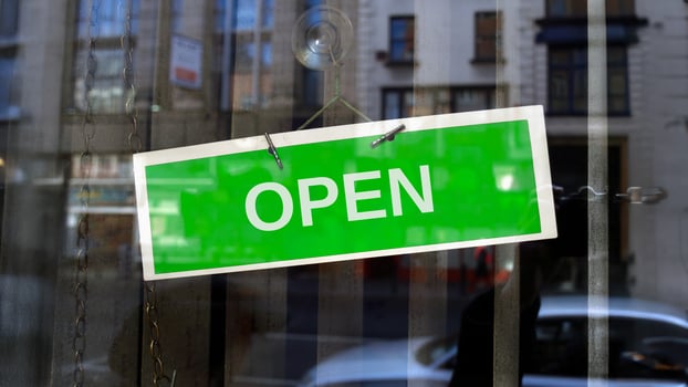 open sign in English photo