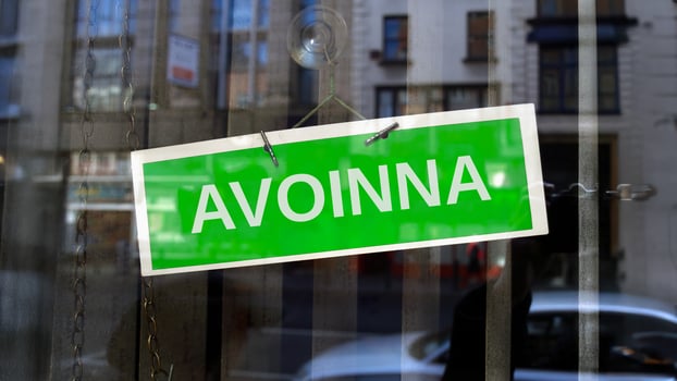 open sign in Finnish photo