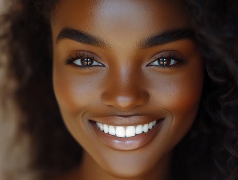 Beautiful african american woman with beautiful skin photo