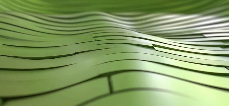A green background with wavy lines photo