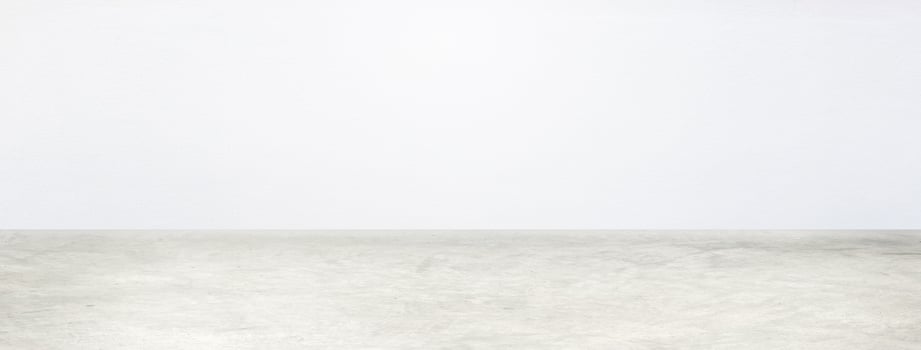 Cement floor and white cement wall as background. Vintage style background for wallpaper. photo