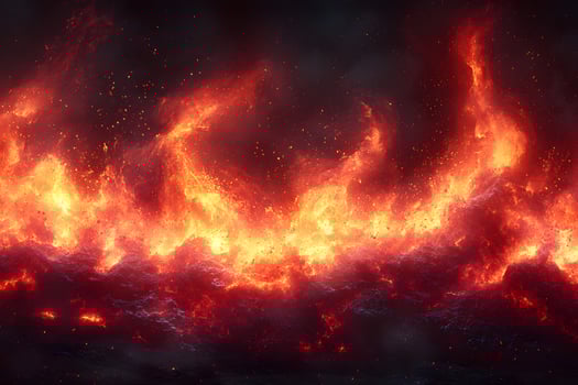 Fiery Inferno Blaze with Intense Flames for Dramatic Background or Poster Design photo