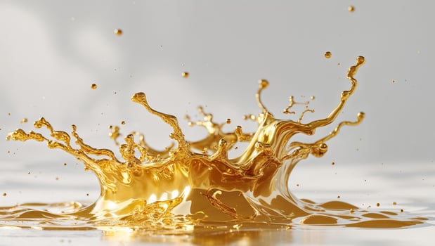 Golden Liquid Splash - Stunning Abstract Art. photo
