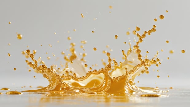 Golden Liquid Splash - Stunning Abstract Art photo