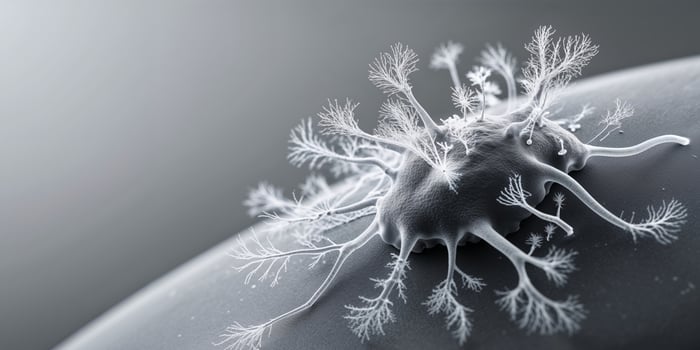 A cell with a white background photo