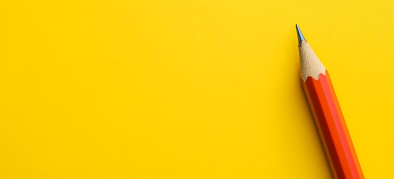 Sharp Yellow Pencil on Vibrant Yellow Background for Creative and Educational Concepts photo