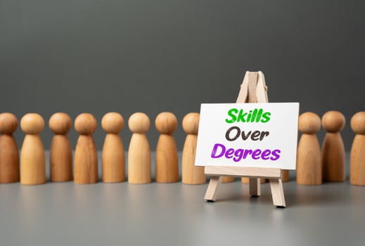 Skills are valued more than degrees in the job market. Employers prioritize practical experience and skills over formal degrees. Technical expertise, adaptability, and hands-on knowledge photo