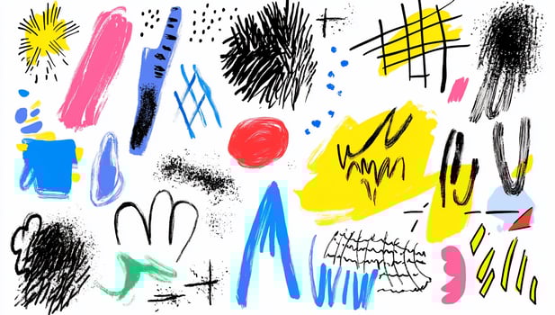 Abstract colorful shapes and patterns for creative design purposes. photo