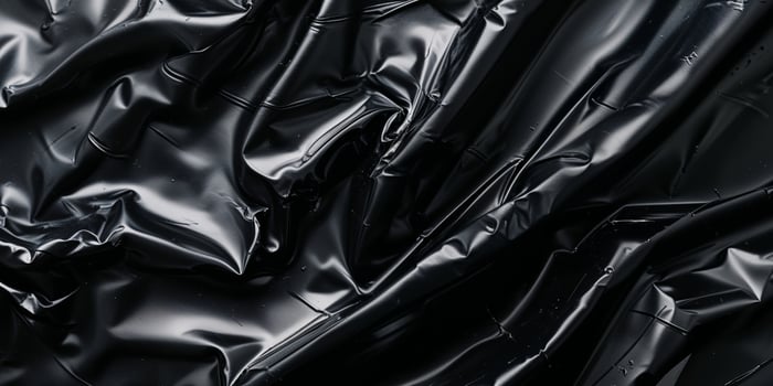 Black plastic fabric background photo
