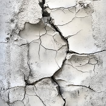 Cracked Plaster Wall Texture Distressed White Surface Aged Building Facade photo