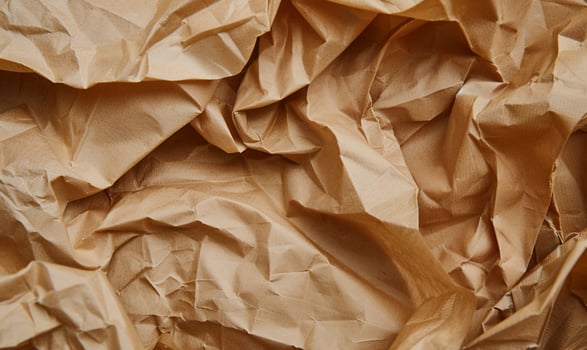 Crinkled, Beige Wrapping Paper Texture photo