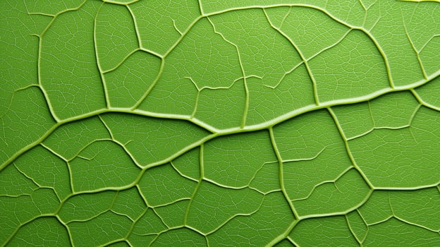 Detailed Macro Image of Leaf Veins on Abstract Green Background for Nature and Botanical Themes photo