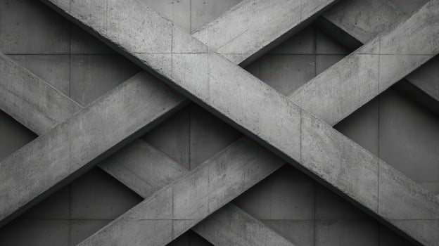 Textured concrete wall with intersecting patterns creates modern, industrial feel photo