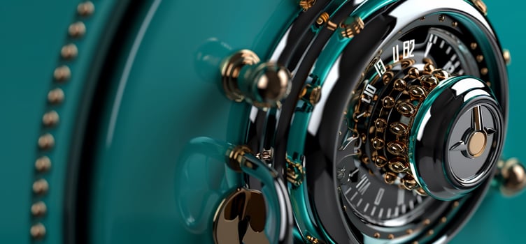 Luxurious Teal Timepiece photo